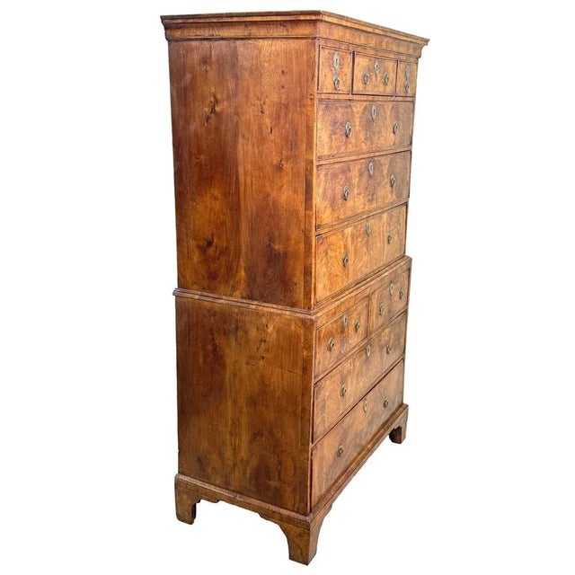 A Wonderful Early 18th Century, George I Period, Walnut Chest On Chest, Or Tallboy, Of Attractive Untouched Colour And...