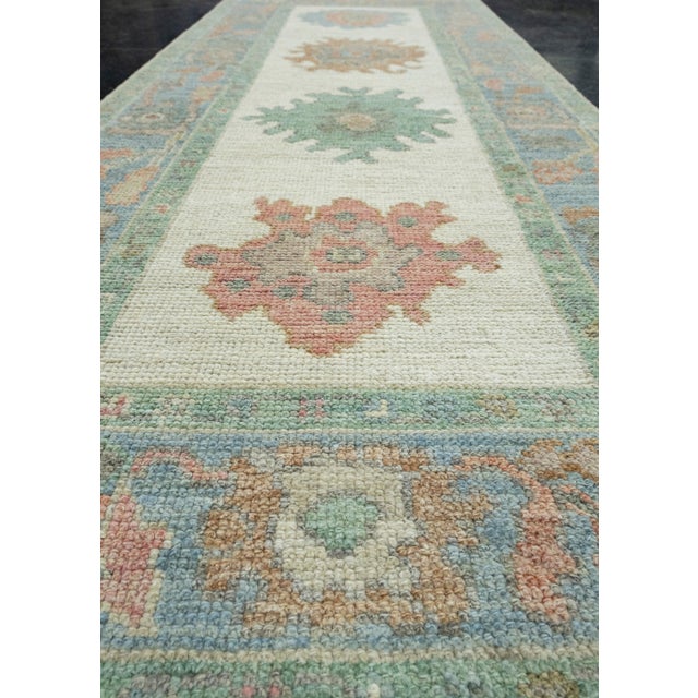 Textile Turkish Oushak Runner Rug 2'8" x 6'6" #17486 For Sale - Image 7 of 8