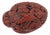 Chinese Carved Cinnabar Lacquer Fruit Shaped Butterfly & Flower Trinket Box For Sale