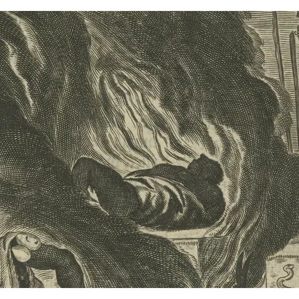 Montanus, Rituals and Cremation Ceremonies in New Spain, 1673, Engraving For Sale - Image 3 of 8