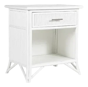 Aruba One-Drawer Nightstand - White