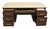 Mid Century steel tanker desk painted brown with a Formica tabletop, commonly used in schools and offices. The steel desk...