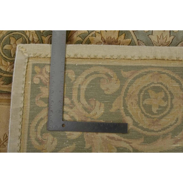 Aubusson Rug 6’1” X 9′ Beige Wool Traditional Hand-Knotted Oriental Carpet For Sale - Image 12 of 12