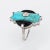 This is part of Chairish’s Fine Jewelry assortment. Finely detailed vintage Art Deco diamond, turquoise & onyx cocktail...