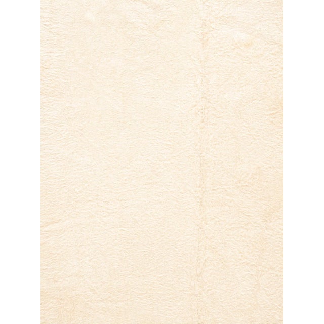 This vintage circa 1940 rugs is hand woven using Mohair Wool and this creates a wonderful texture and feel. Low pile...