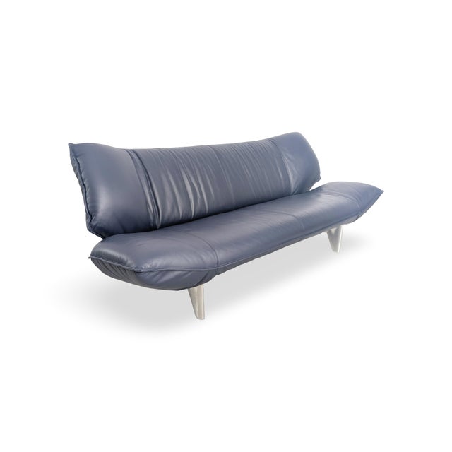 Postmodern Tango Sofa in Leather Black from Leolux For Sale - Image 3 of 11