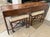Hekman Burl Wood, Faux Bamboo Console With Nesting Stools & Brass Accents For Sale - Image 14 of 14