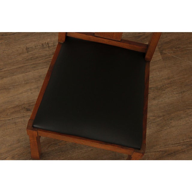 J.K. Rishel Furniture Co. Antique Mission Oak Set Of Six Dining Chairs For Sale - Image 12 of 12