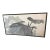 Mid 20th Century Large Japanese Monotone Abstract Watercolor Painting , Matted and Framed For Sale