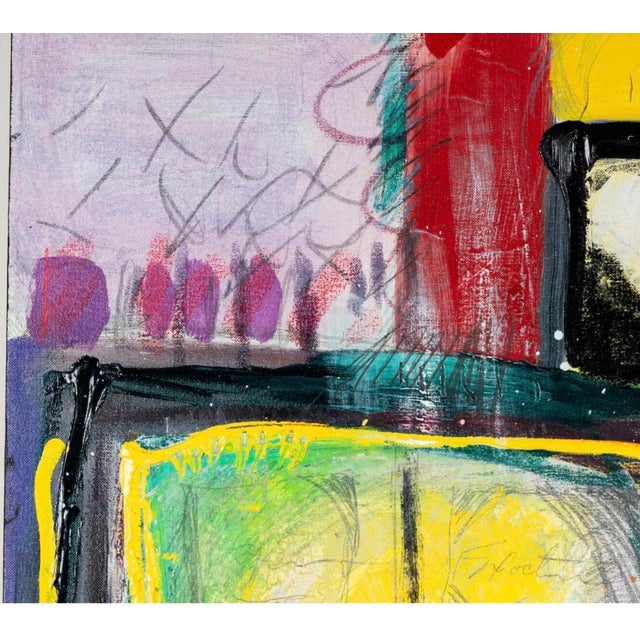 Expressionism Paul Ecke Expressionist Diptych Oil Painting - The House Party For Sale - Image 3 of 5