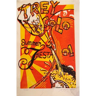 Trey Anastasio - “Trey Solo – Summer Tour Fiesta 2001,” Signed Limited Edition Concert Poster, No. 44/50 For Sale