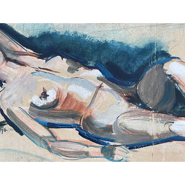 Henry De Waroquier, Reclining Nude, 1920s, Watercolor, in Good conditions. Designed 1920 to 1949 I have official proof of...