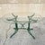 Vintage Hollywood Regency Faux Bamboo Lattice Metal Green Dining Set - 5 Pc Set For Sale - Image 4 of 12