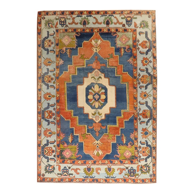 Colorful Vintage Turkish Rug, 8'8'' X 12'3'' For Sale