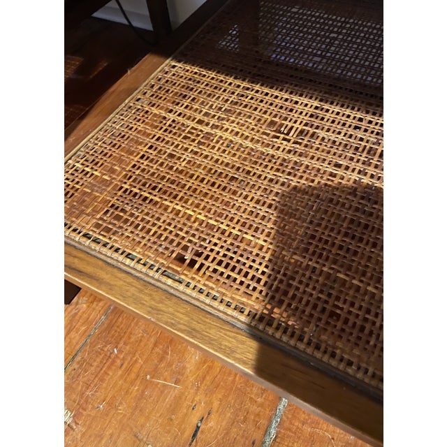 Wood 1960s Lane Mid-Century Modern Rattan Accent Tables - a Pair For Sale - Image 7 of 7