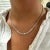 White 6 Carat Natural Diamond Riviera Graduated Tennis Necklace Platinum 17" For Sale - Image 8 of 8