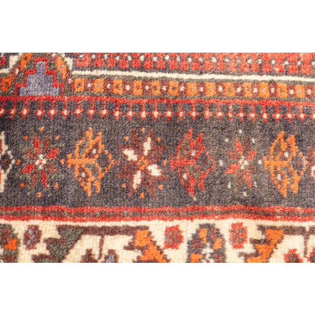 Vintage Hand-Knotted Persian Qashqai Rug 3'8" X 4'9" For Sale - Image 16 of 18