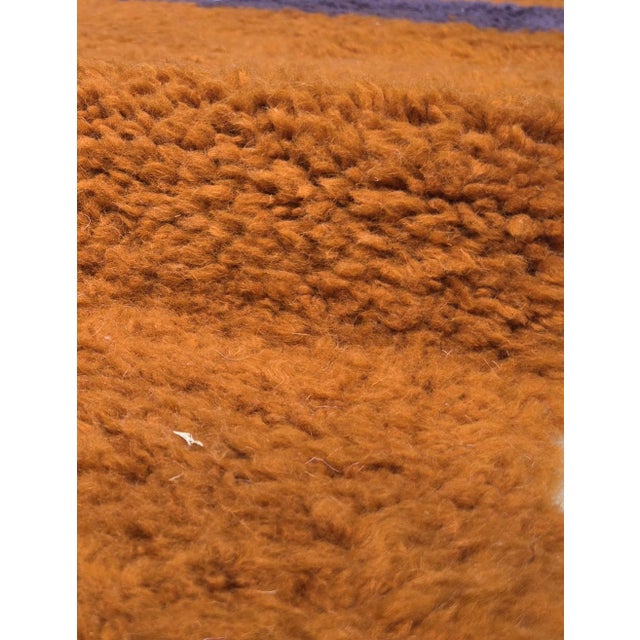 2020s Orange and Purple Contemporary Wool Rug - 10.1 X 7.9 Ft For Sale - Image 5 of 6