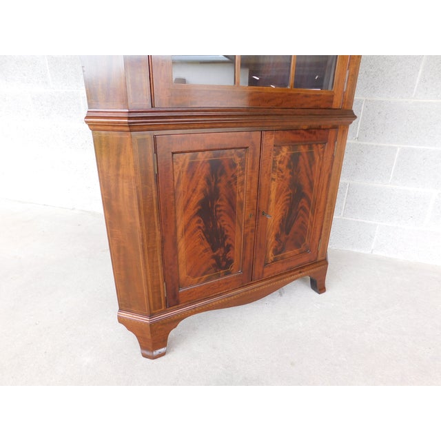 Potthast Federal Style Mahogany Inlay Corner Cabinet For Sale - Image 17 of 17