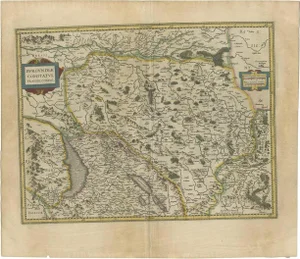 Antique Map of the Region of Franche-Comté by Janssonius, 1650