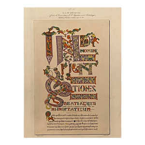 Large 1840s Silvestre Universal Palaeography Plate 142 Saxon Manuscript