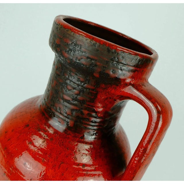Large Vintage Vase with Red Drip Glaze from Carstens For Sale - Image 4 of 11