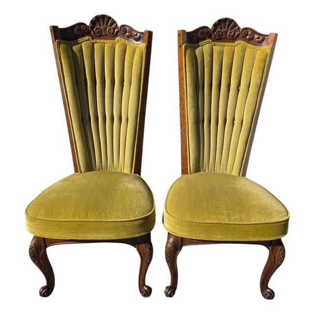 1970s 2 Enkeboll La Condesa Oak High Back Spindle Side Chairs Spanish Mediterranean For Sale