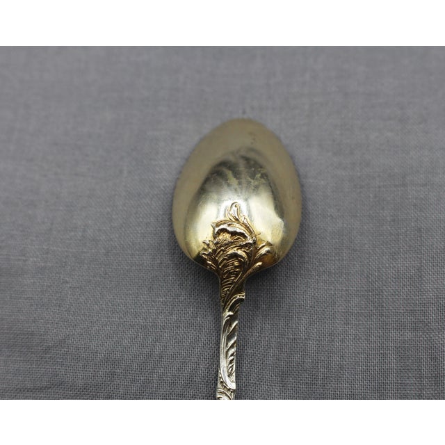 Late 19th Century Circa 1890 German Set of 11 800 Standard Silver & Gilt Demitasse Spoons - 11 pcs For Sale - Image 5 of 6