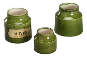 3 Ceramic Pots, Mado Jolain 1960, Set of 3