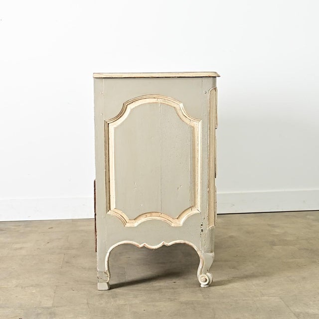 French Louis XV Period 18th Century Hand Carved & Painted Commode For Sale - Image 12 of 14