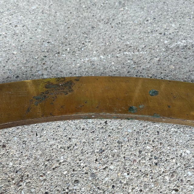 Mastercraft Brass & Glass Dining Table – Racetrack Form For Sale - Image 12 of 12