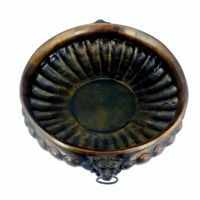 Art Deco Greco Roman Bronze Lions Foot Planter For Sale - Image 3 of 6