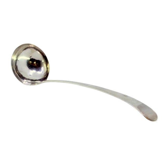 Silver Silver Soup Ladle with Handle Grooves For Sale - Image 8 of 8