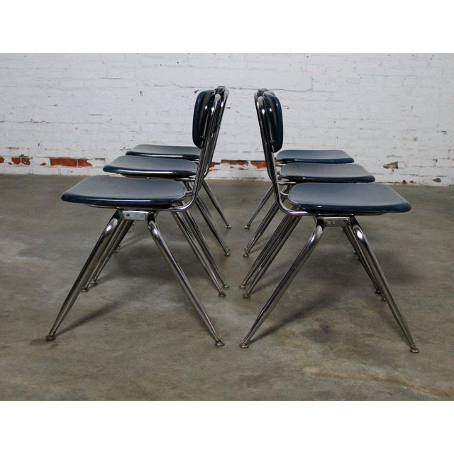 Virco 3000 Series Hard Plastic and Chrome Chair Chairish