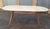 Dining Table with Wooden Base, Brass Finishes and Marble Top, 1950s For Sale - Image 6 of 6