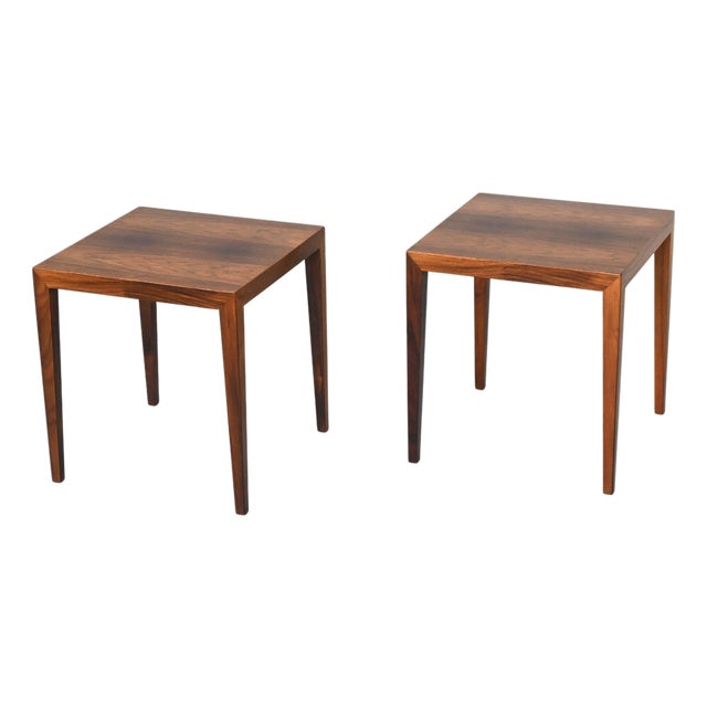 Vintage Danish Side Tables in Rosewood by Severin Hansen, 1960, Set of 2 For Sale