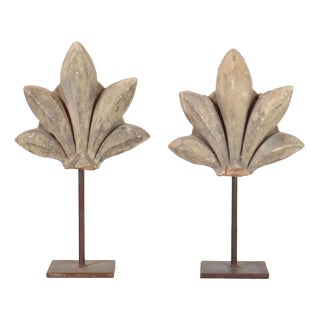 Stone Fragments on Stand, 1890s, Set of 2 For Sale