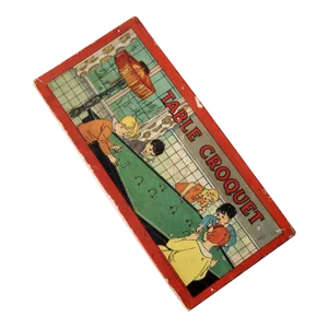 Vintage Table Croquet Game by Milton Bradley