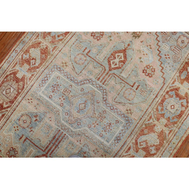 Contemporary Blue Antique Persian Malayer Rug For Sale - Image 3 of 6