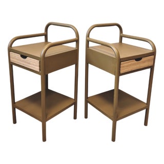 Boarding School Bedside Tables in Metal, 1950s, Set of 2 For Sale