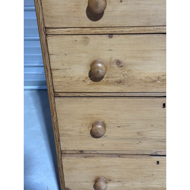 Antique Pine Four Drawers - Chest of Drawers From England For Sale - Image 10 of 18