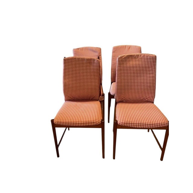 Mid-Century Modern 1960s Attributed to Torbjørn Afdal for Vamo Sonderborg Teak Ladder-Back Dining Chairs - Set of 4 For Sale - Image 3 of 5