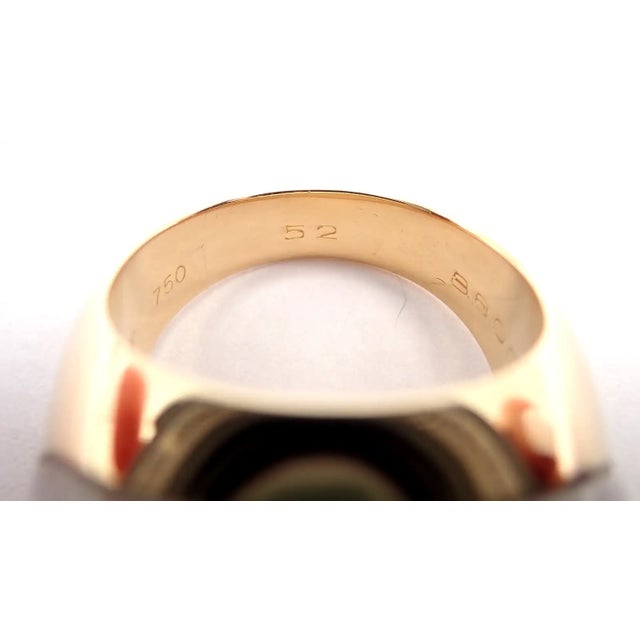 Gold Late 20th Century Cartier Myst De Cartier Yellow Gold Diamond Rock Crystal Dome Ring, Size 6 For Sale - Image 8 of 12
