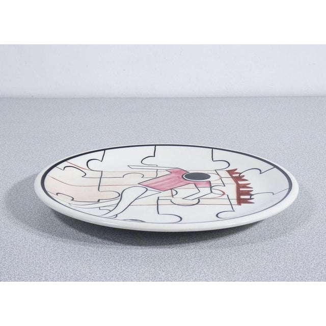 White Porcelain Plates from Ved. Besio & Son, Set of 2 For Sale - Image 8 of 18