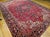 Vintage Persian Heriz Serapi Rug, Hand-Knotted Wool, Geometric Medallion Pattern, Red & Navy, 10x13 For Sale - Image 13 of 14