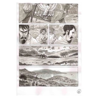 Vincenzo Bizzarri, Arrival in the Kingdom of Naples, Ink & Watercolor on Paper, 2015 For Sale