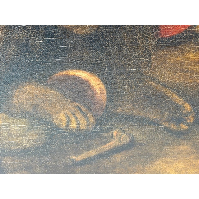 19th Century Biblical Mythology Oil Painting Daniel in the Lions' Den Attributed to Isaac Findler, Signed & Dated 1881 For Sale - Image 13 of 18