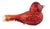 Whimsical hand blown art glass bird. Works well as a paper weight.