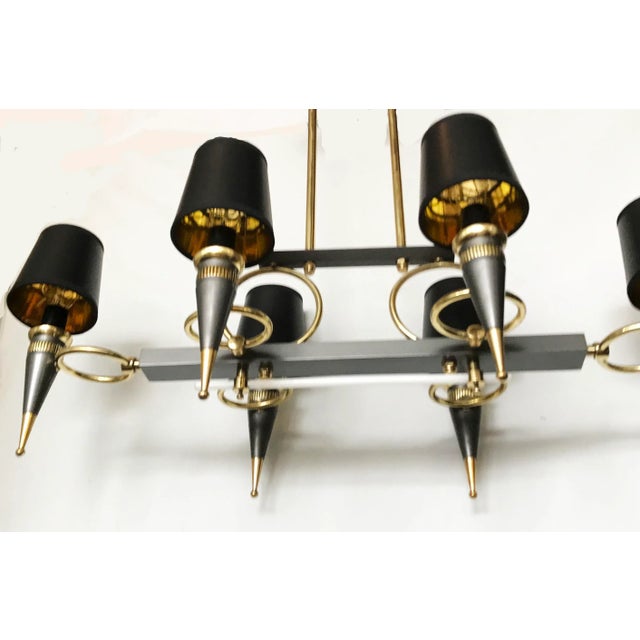 1960s French Vintage Chandelier by Arlus For Sale - Image 5 of 7