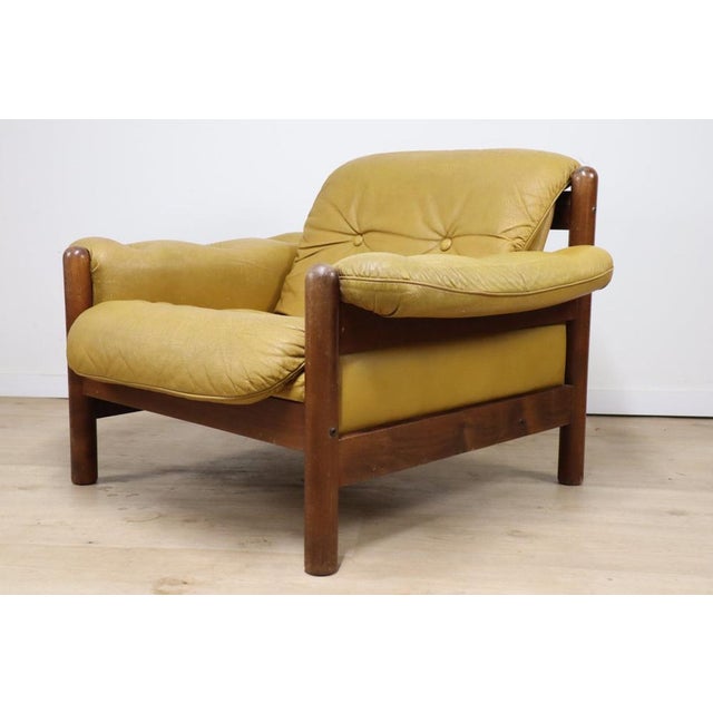Scandinavian Chair in Leather and Beech, 1960 For Sale - Image 11 of 18
